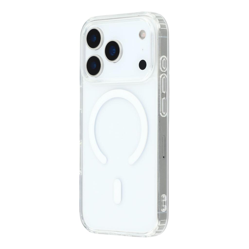 KIGC For iPhone 17 Pro Max Clear Case Compatible with MagSafe TPU+PC Shockproof Phone Back Cover