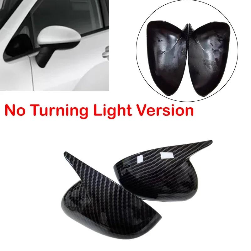 For Kia Rio 2011 2012 2013 2014 2015 2016 2017 ABS Car Rearview Side Mirror Cover Wing Cap Exterior Door Trim Adhesive Sticker