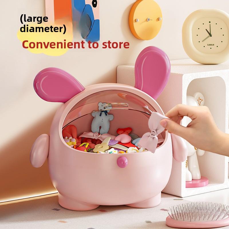 Desktop Storage Box Cartoon Large Capacity Creative Plastic Hairpin Jewelry Mini Premium Hair Accessories Storage Box