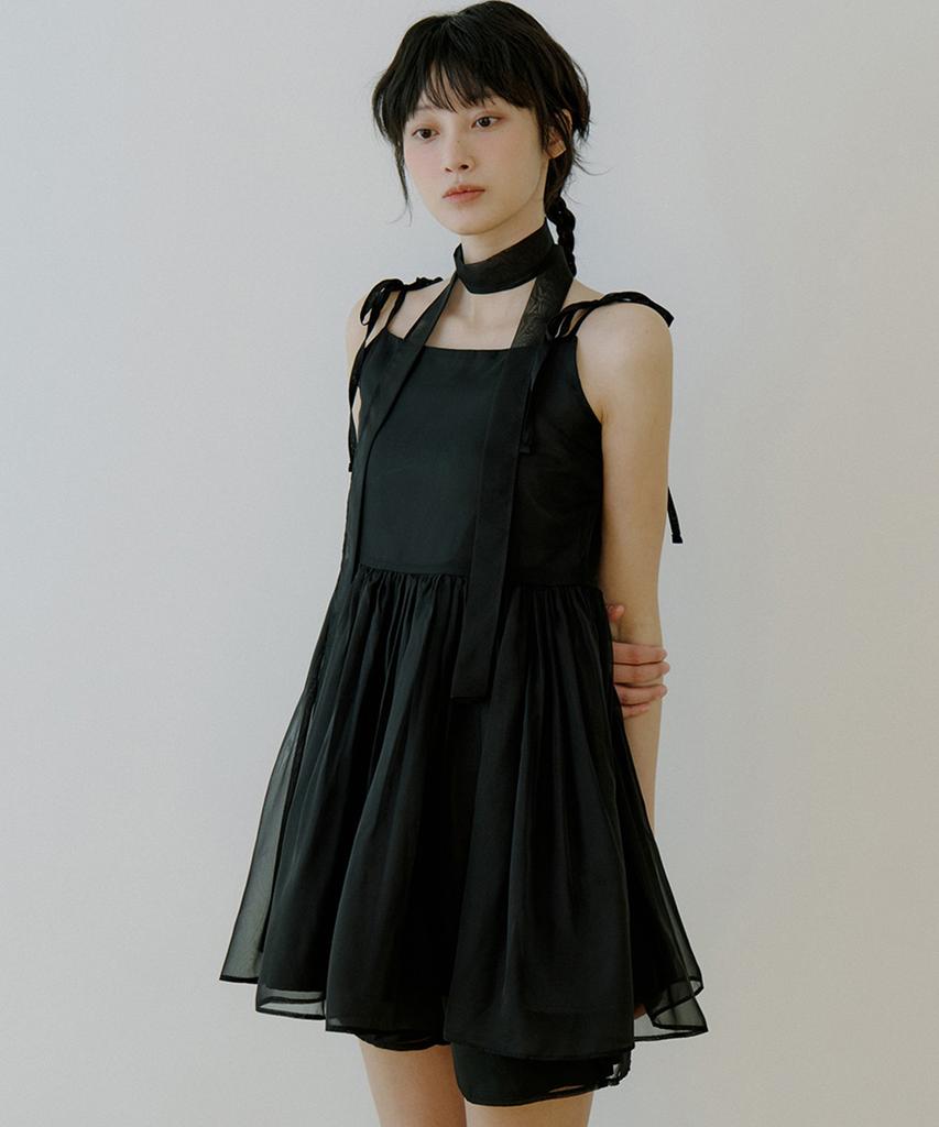 Riorg Woi Tie Set Up Ribbon Flare Mini Ops Black