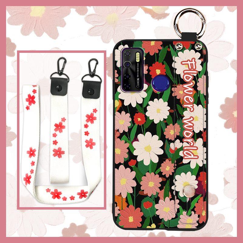 Durable Back Cover Phone Case For Tecno Camon15/15Air/16S/KD7H/CD6/CD7/Spark5/5Pro Dirt-resistant Kickstand Oil Painting