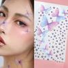 Neue Strass-Schmetterlings-Gesichtsaufkleber mit Perlen, temporäre Tattoo-Aufkleber, langlebig, wasserdicht, Glitzer-Lidschatten, Körper für Festival-Make-up