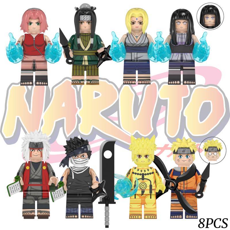 Uzumaki Naruto 8pcs Minifigure Building Blocks Kids Fans Toy Gifts Decor Desk