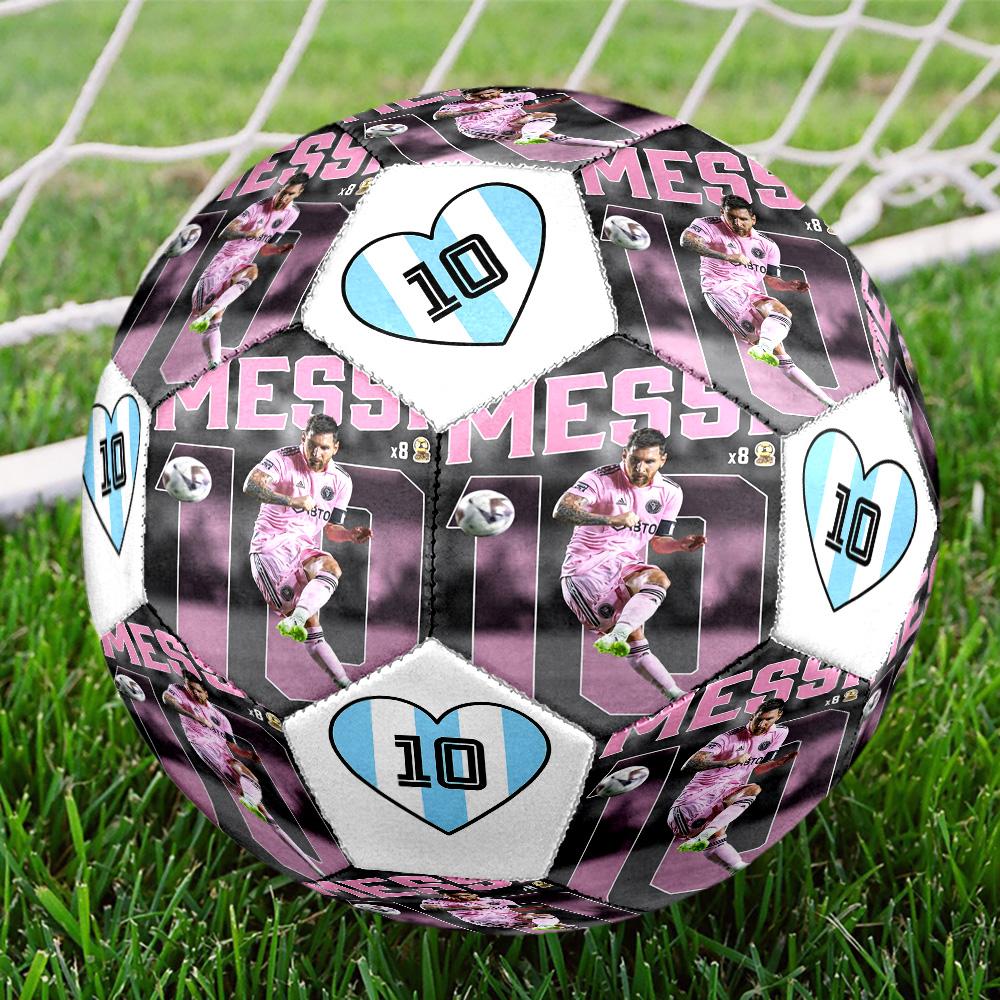 Messi 10 Number Soccer Legend Size 5 Soccer Football Machinestitched Indooroutdoor Universal Football Sports Enthusiast Gifts