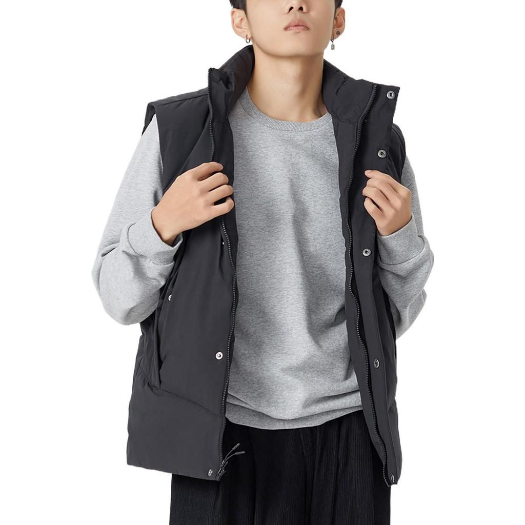 New Balance Down Vests Men's Black Stand Collar Thickened And Fleece Lined Other AMV24360-BK