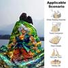 Goku Anime Print Flannel Blanket High Quality Warm Comfortable Cover for All Seasons Perfect for Gifts Home Decor