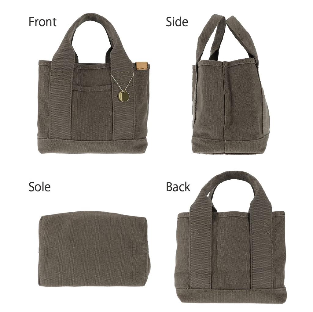 Dot and Stripe Monopia Canvas Divided Mini Tote Bag DS-13959 Women's Yellow One Size Fits All