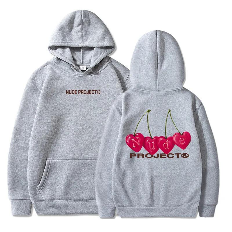 Moletom com Capuz e Ombro Caído com Estampa de Logo Feminino Tendência 2024 Sportswear, Millennium