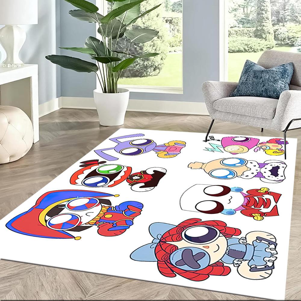 Digital Circus Carpet Perfect for Game Room Kitchen Dining Room Playrooms Antislip Carpet Anime Office Decor Spiritual Gift