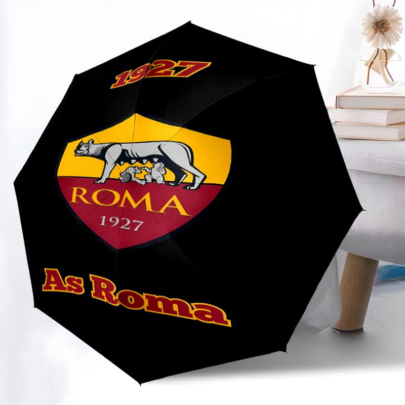 Printed Rome Logo Folding Umbrella,Outdoor,Leisure,And Travel Umbrella,Durable Umbrella Fabric,Birthday And Holiday Gift