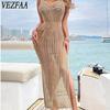 Women's Fashion Summer Spring Solid Color Print Sleeveless V-Neck High Waist Casual Dresses