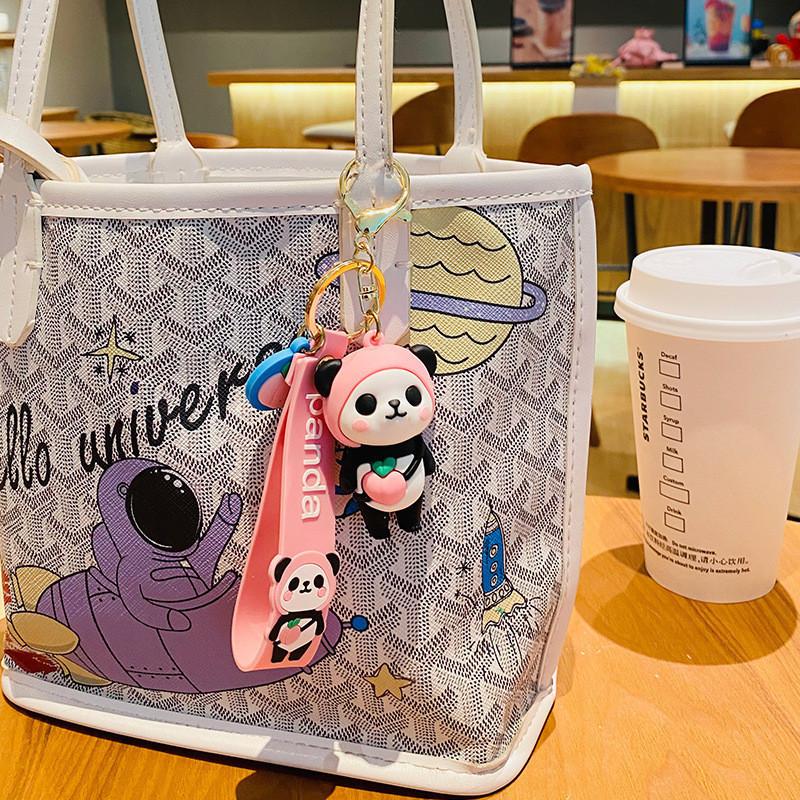 Cute Fruit Panda Keychain Trendy Car Charm Or Backpack Decoration