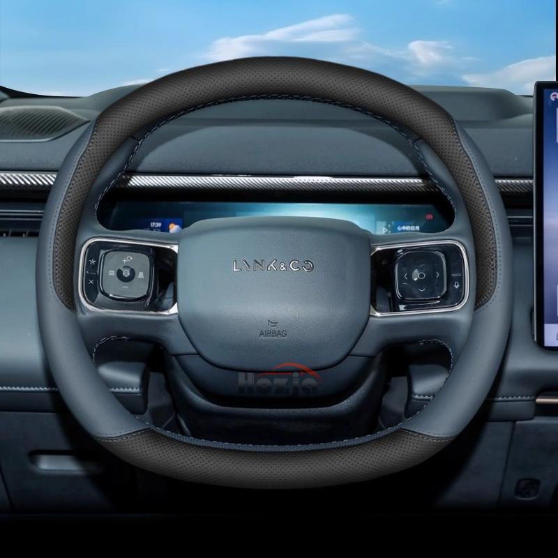 

Leather Car Steering Wheel Cover for LYNK CO 900 2025 Interior Accessories