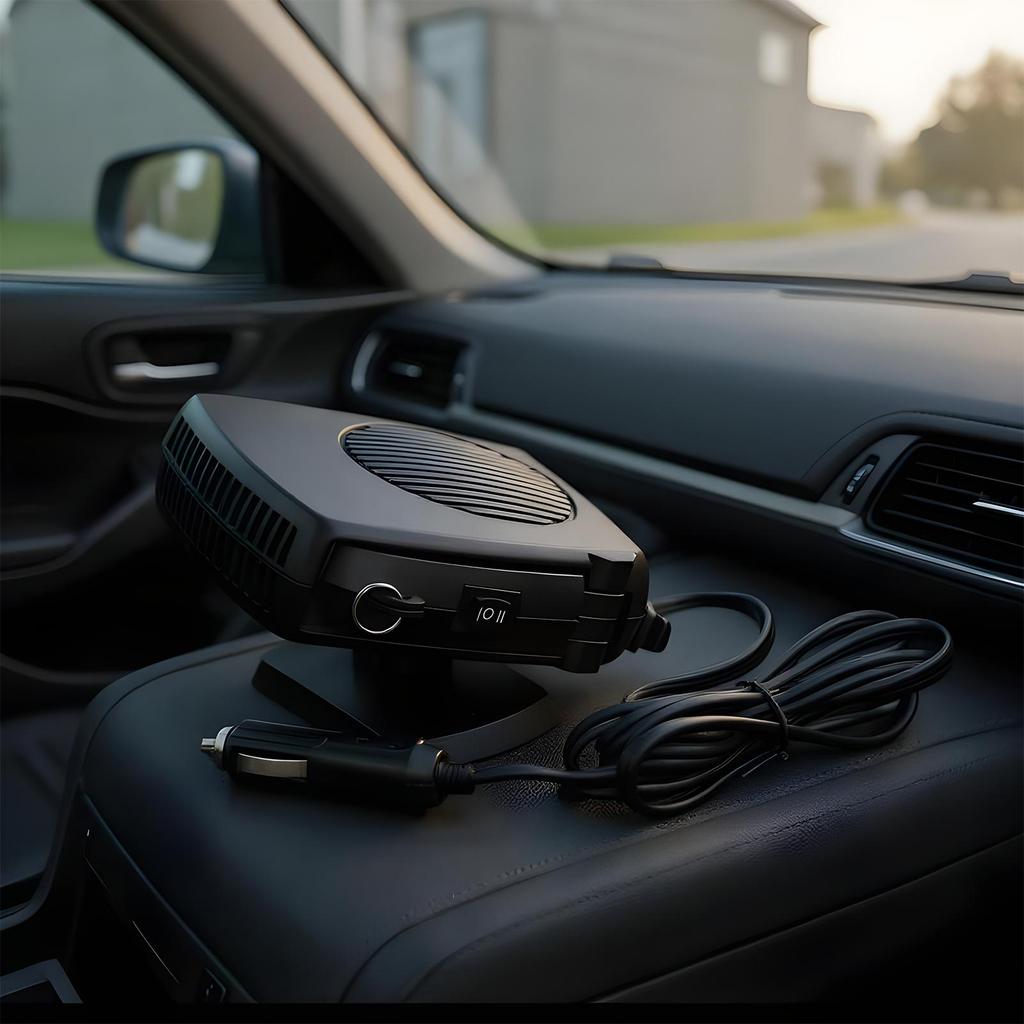 Portable Heater For Car 200W Fast Heating Defogger 360 Degree Rotation Plug In Heater For Car For RV Truck Dashboard Winter