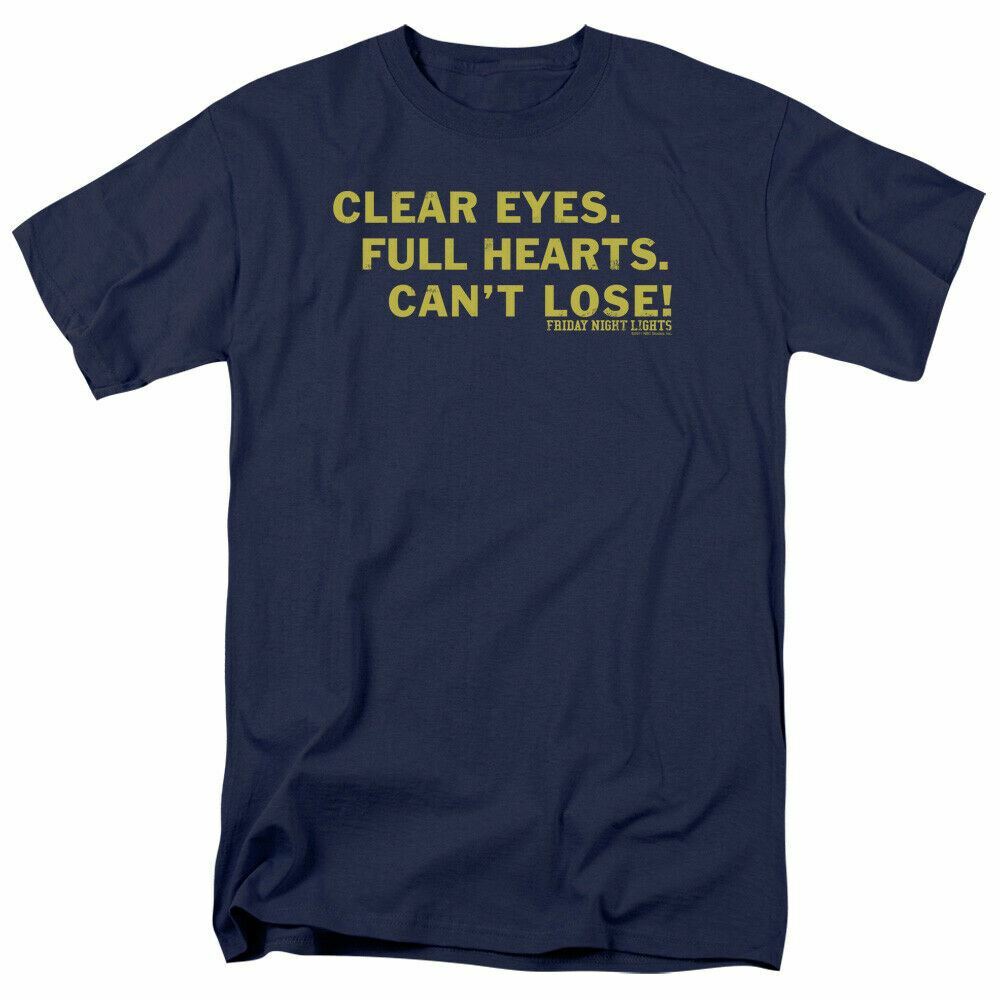 Friday Night Lights Clear Eyes T Shirt Mens Licensed Classic TV Show Navy S