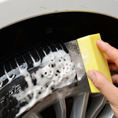 2Pcs Washing Sponge Cleaning Multifunctional Portable Tyre U-Shaped Block Dressing Waxing Brush