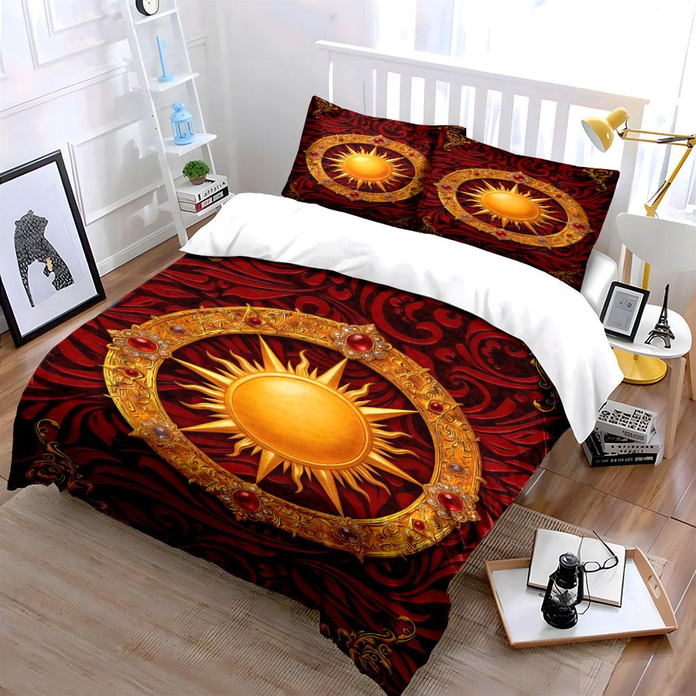 Golden Sun with Jewels. Bedding Sets Duvet Cover Sets Duvet Covers Pillowcases(1 * Duvet Cover 2 * Pillowcases Without Duvet Insert)
