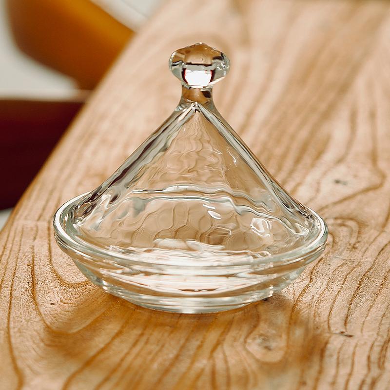 Coffee shop tasting plate, commercial cake display plate with lid, glass tasting dessert, creative bread, glass cover