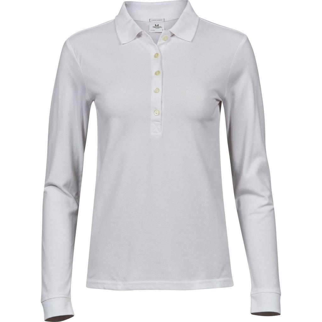Tee Jays Womens/Ladies Stretch Long-Sleeved Polo Shirt