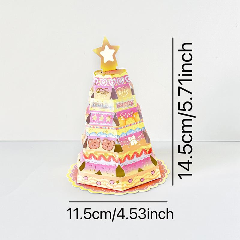 3D Foldable Fairy Tale Birthday Greeting Card with Surprise Blessings
