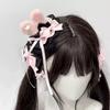 Cute bow, sweet girl, rabbit ear hair clip, soft girl princess , delicate hair accessory, pink lace fashion hair accessory