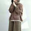 Sweater for Women Autumn Winter Thickened Warm Knitted Stretchy Long Sleeve Oversize Top