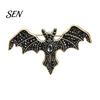 Bat Shaped Pin Halloween Rhinestone Brooch, Retro Gothic Lapel Punk Style Animal Badge Pin, Jewelry Accessory for Clothing Bags Scarves Sweaters Metal