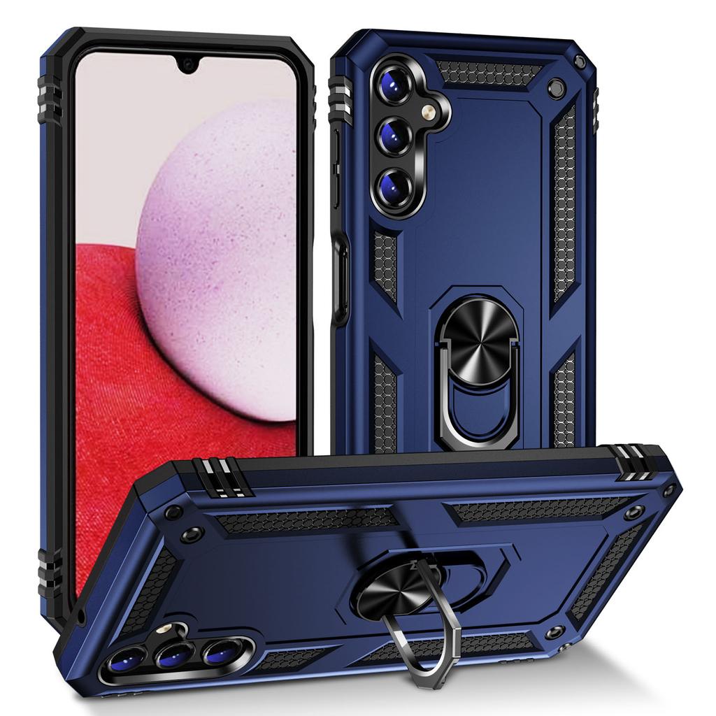 For Samsung Galaxy A14 5G/4G Military Grade Shockproof Phone Case Ring Kickstand Design PC+TPU Drop-proof Cover