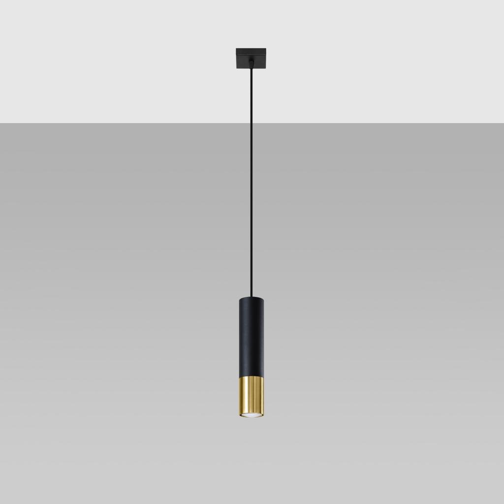 Lampa Wisząca Loopez 1 Gu10 Czarny Sollux Sl.0952