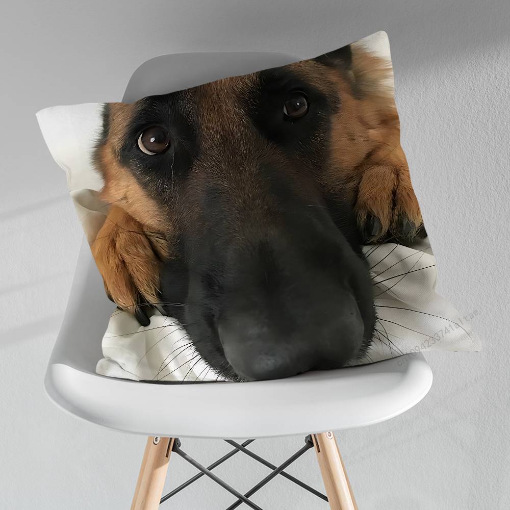 German Shepherd Dogs Various Sizes Square Pillow Case For Car Home Bedchamber Decor Birthday Gift