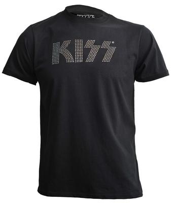 KISS T-Shirt Diamanten-Logo Verziert Band Klassisch Herren Damen Offiziell Neu