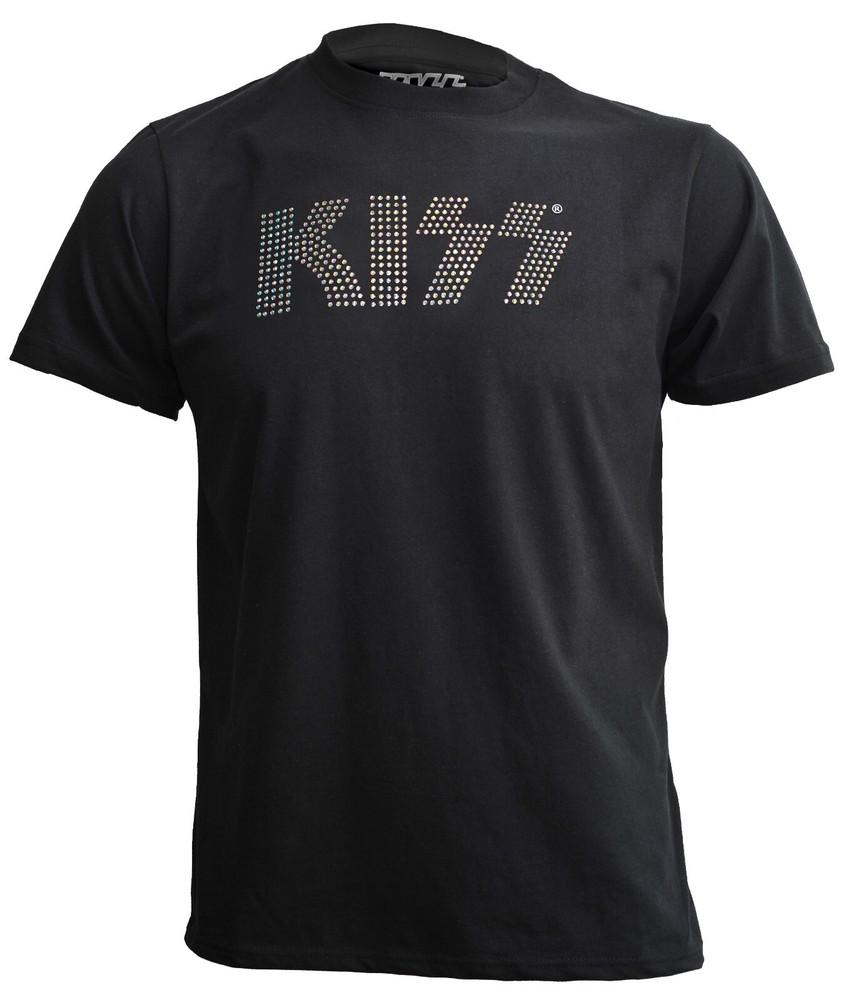 

KISS T Shirt Diamante Logo Embellished Band Classic Mens Ladies Official New S
