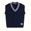 Olivean Point Label Knit Vest  2color 