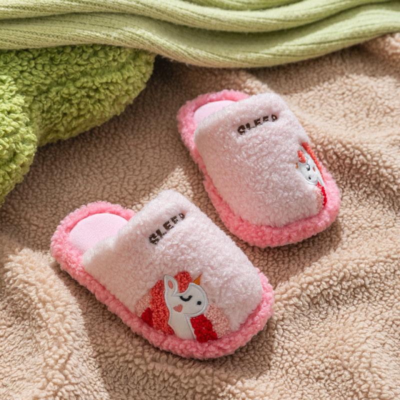 Rutschfeste Winterhausschuhe für Kinder: Gemütliche Baumwolle für drinnen für Jungen & Mädchen