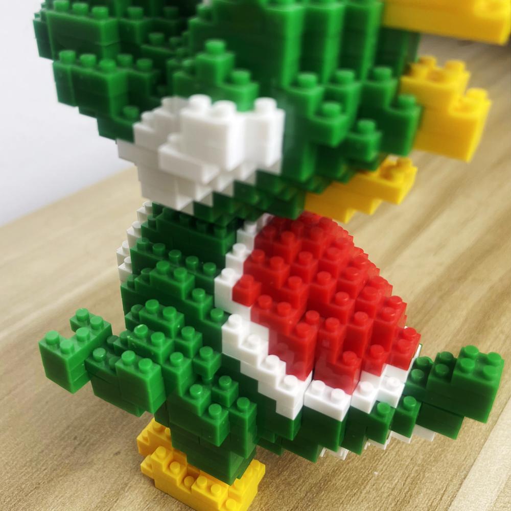 Knew Built Micro Mini Building Blocks Toys Green Dinosaur Jungle Set Fun Playmate for Kids and Decorative Ornament