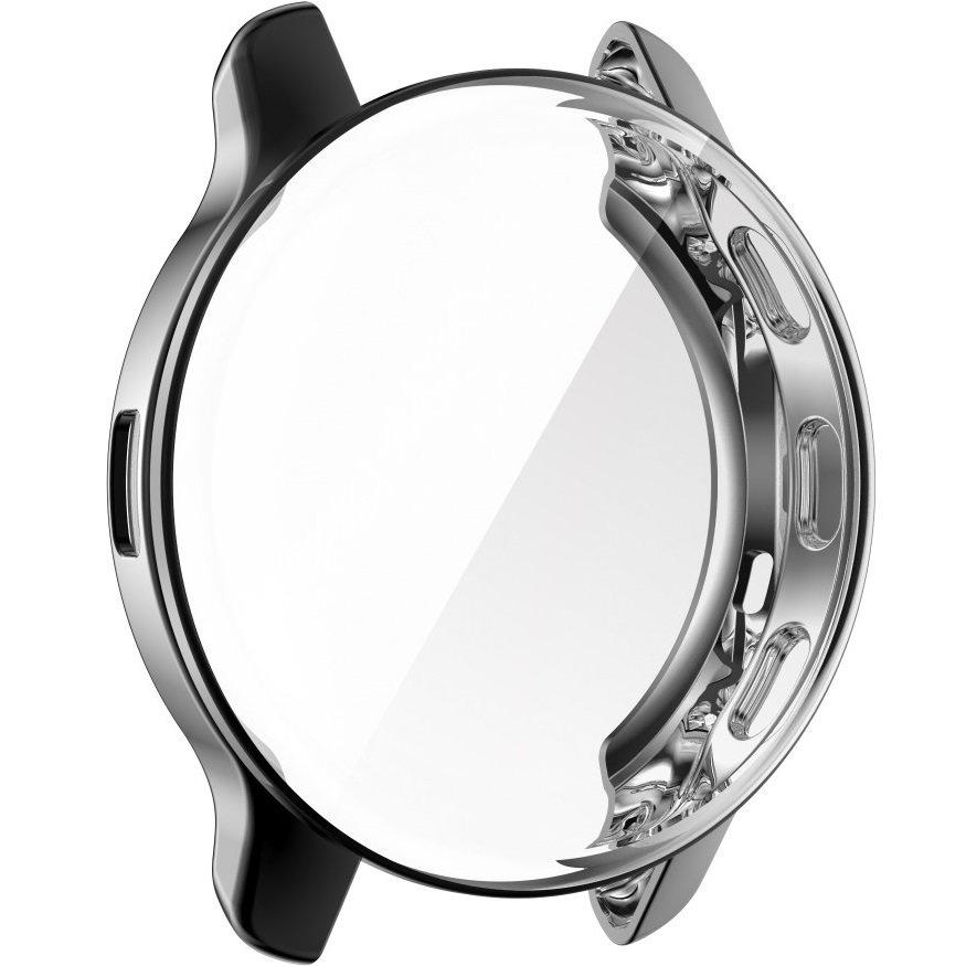 2-in-1 Case with Silicone Screen Protector for Garmin Venu 2 Plus, Black
