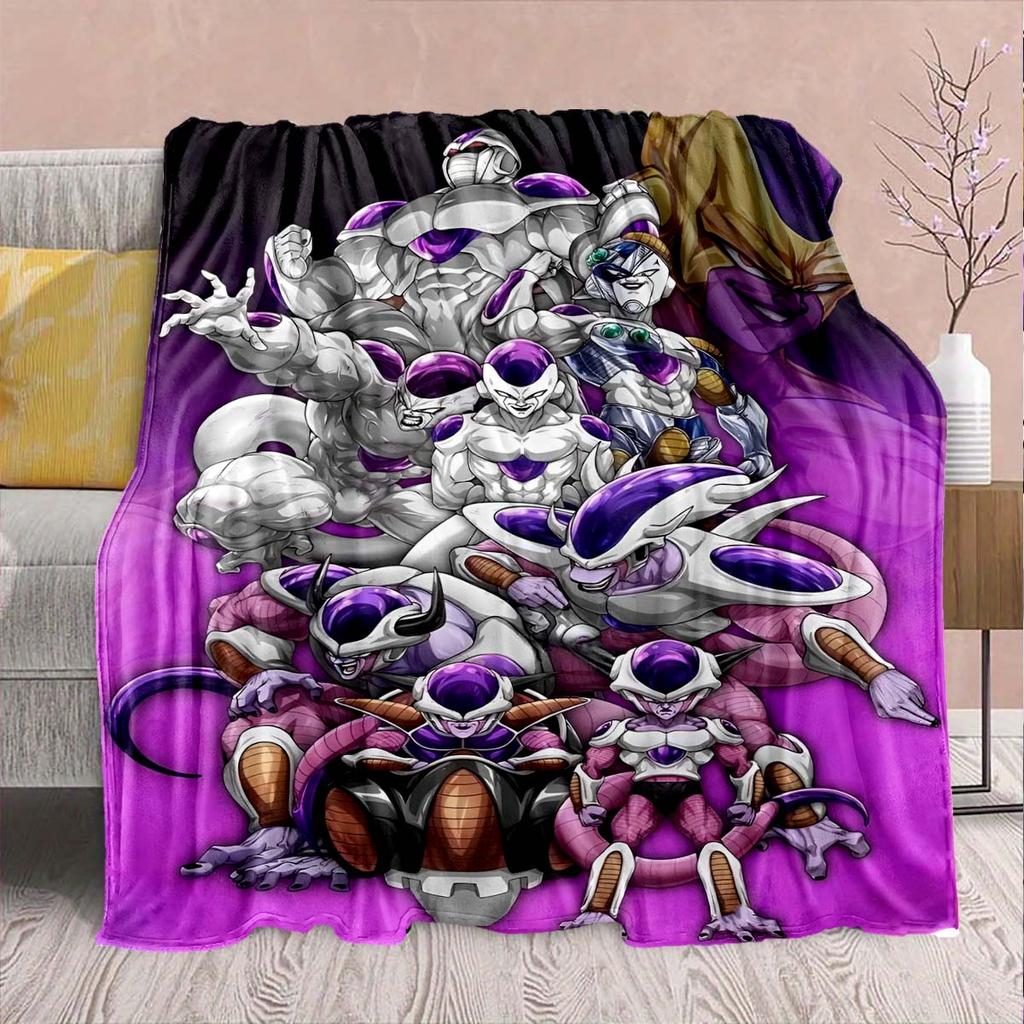 Dragon Ball Anime Flannel Blanket - Soft Warm Perfect for Sofa, Bedding Camping Travel Office Home Decor -QJY