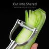LFGB Certification Ultra Sharp 420 Stainless Steel Blade Peeler and Grater 2 In 1 Kitchen Tool Grater for Vegetable and Fruit 4