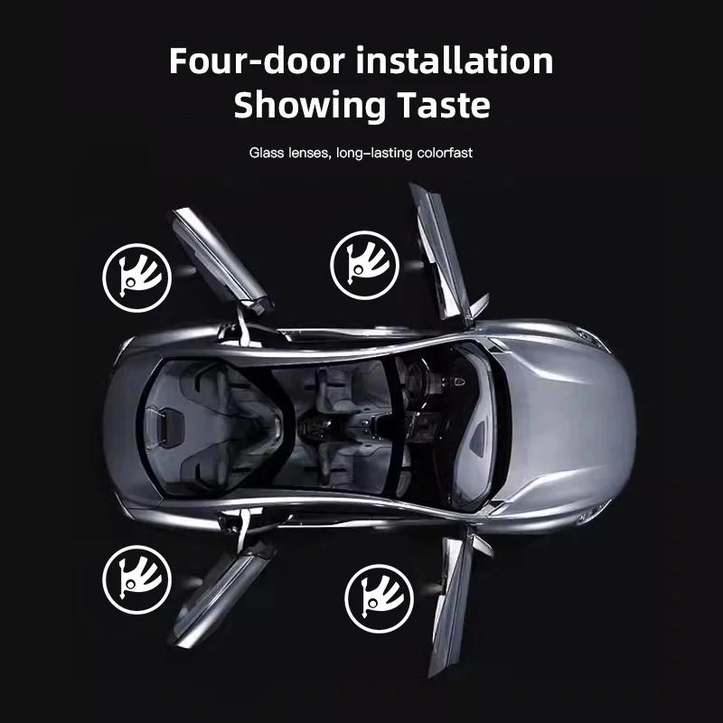 2025 Hot Car Door Welcome Light LED HD Projector Lamp Decoration For Skoda Octavia Rapid Kodiaq Karoq Superb Fabia Kamiq Enyaq Y