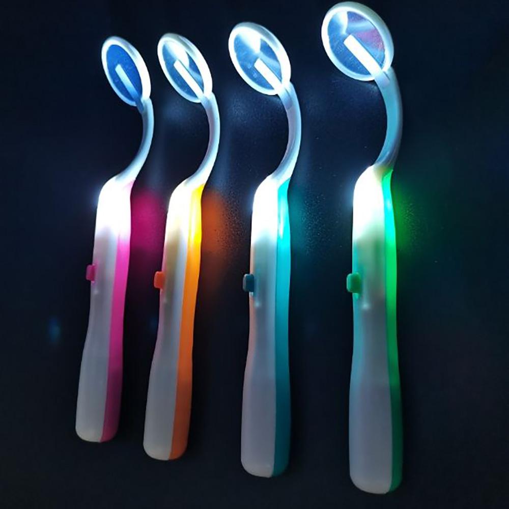 PIORPOY Dentistry Material LED Light Super Bright Mouth Mirror Dentist Oral Super Bright Anti-fog Mouth Mirror Tooth Exam Tool