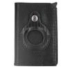 Card Holder Wallet Aluminum Alloy PU Multifunctional Money Clip Smart Wallet for Traveling Shopping