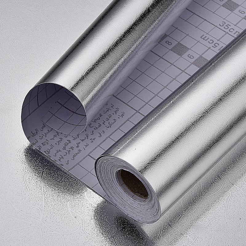 3m/5m/10m Kitchen Oil-proof Self Adhesive Stickers Anti-fouling High-temperature Aluminum Foil Gas Stove Cabinet Contact Wallpaper