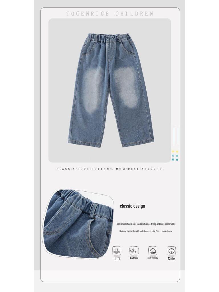 2025 Kuromi Girls' Autumn/Winter Two-Piece Set: Round Neck Sweatshirt & Straight Leg Jeans