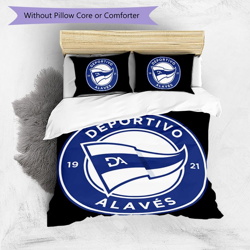 Deportivo Alaves Pattern Bedding,Quilt Set Quilt Cover Pillowcase Home Birthday Gift (1*duvet Cover+2*pillowcase,without Core)