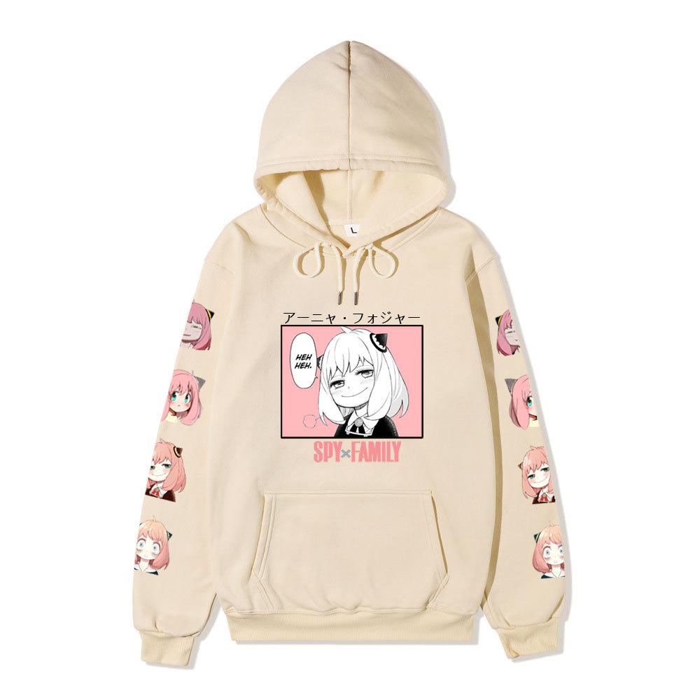 Spy X Family Anya Forger Anime Graphic Hoodie Unisex Winter Fleece Lined Warm Hooded Sweatshirt Men Women Daily Casual Long Sleeve Pocket Pullover