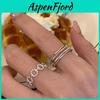 Moderner Geometrischer Stil Verstellbarer Offener Ring Für Damen Mit Elegantem Hohldesign