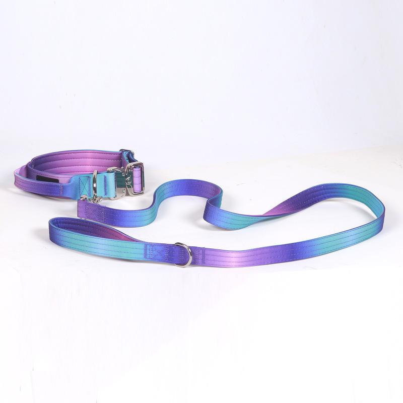 Tactical Dog Harness Dog Collar Leash-No-Pull Pet Harness Vest for Medium& Large Dogs Outdoor Training Anti-Escape Pet Harness