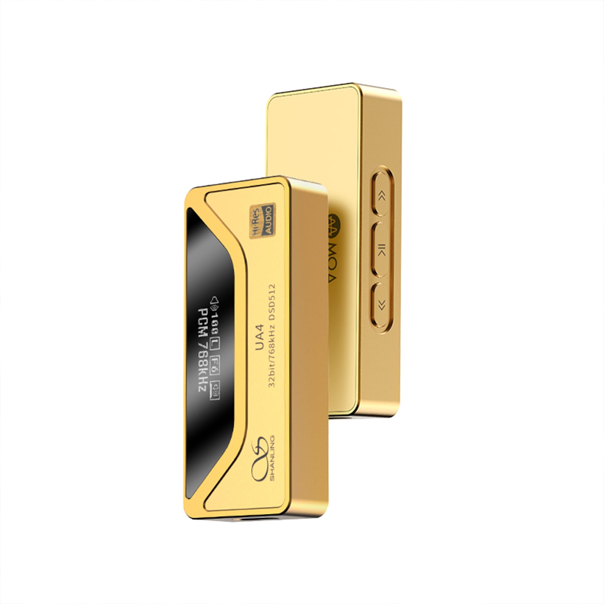 

SHANLING UA4 Balanced Portable with ESS Dongle Headphone Detachable Volume Compatible Award 4.4mm DAC/AMP ES9069Q, 3.5mm/4.4mm USB, Type-C DAC,