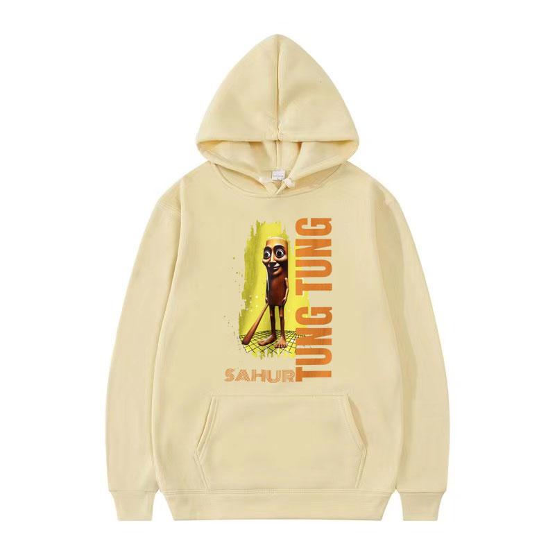 Lustiger Tung Sahur Meme Hoodie Tralalero Tralala Hai Sweatshirt Herren Damen Mode Hip Hop Humor Stil Straße Langarm Kapuzenpullover