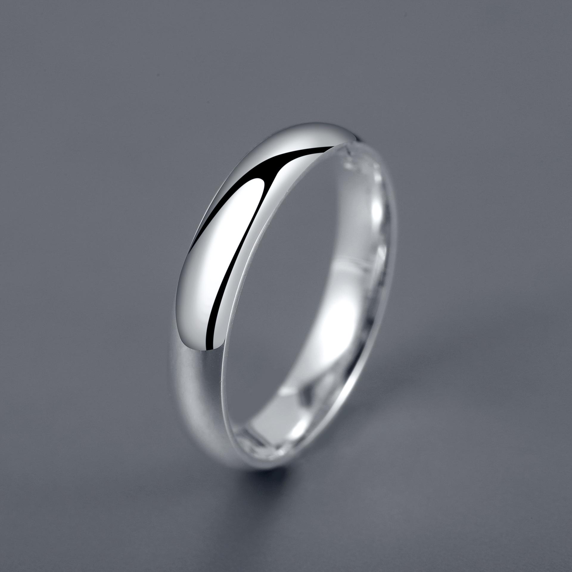 

Sterling Silver White Gold-Plated Dual-Wear Thin Ring for Men Size #9-16